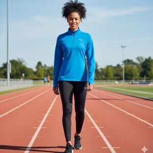 Puma Blue Athletic Long Sleeve